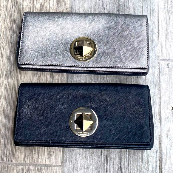 ๐๐ค KATE SPADE clutch metallic silver. EUC ๐ค๐ - Picture 3 of 16